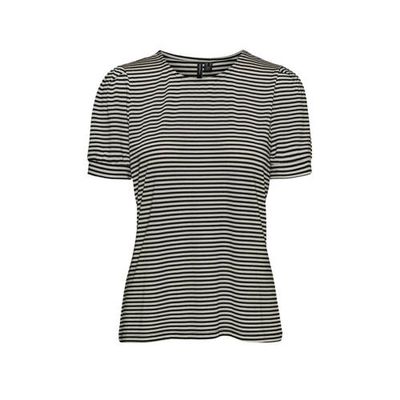 VERO MODA gestreepte top VMKATE zwart/wit VERO MODA gestreepte top VMKATE zwart/wit