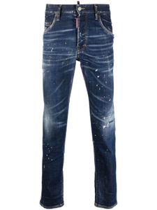 DSQUARED2 jean skinny à effet taches de peinture - Bleu