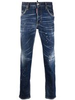 DSQUARED2 jean skinny à effet taches de peinture - Bleu