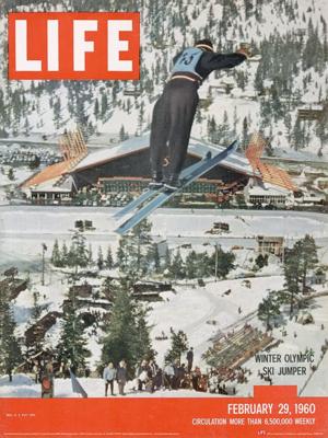 Kunstdruk Time Life - Olympic Ski Jumper 30x40cm