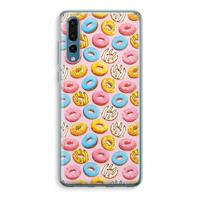 Pink donuts: Huawei P20 Pro Transparant Hoesje - thumbnail