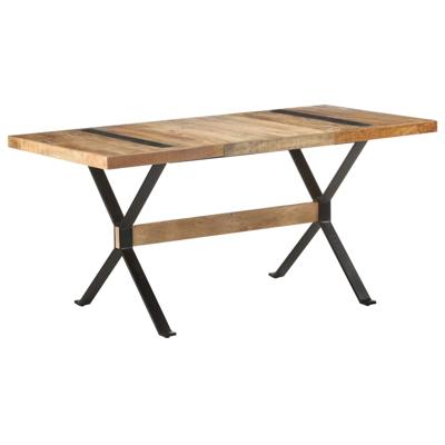 Eettafel 160x80x76 cm ruw mangohout