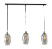 Light & Living Hanglamp Lukaro 3-lamps - Smoke/Antiek Brons