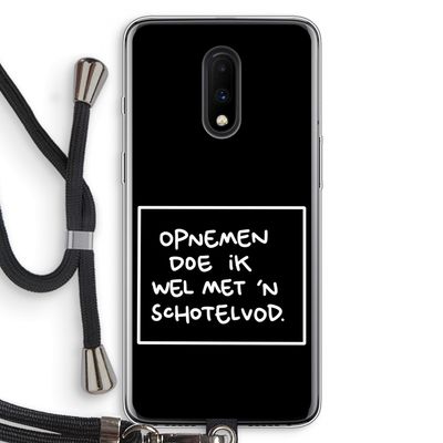 Schotelvod: OnePlus 7 Transparant Hoesje met koord