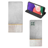 Samsung Galaxy A22 5G Book | Wallet Case | Wood Concrete