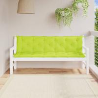 Tuinbankkussens 2 st 180x50x7 cm oxford stof heldergroen