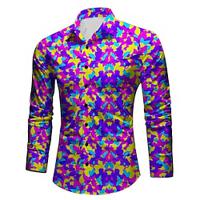 retro vintage retro vintage jaren 70 jaren 80 shirt hippie heren disco party casual dagelijks shirt Lightinthebox - thumbnail