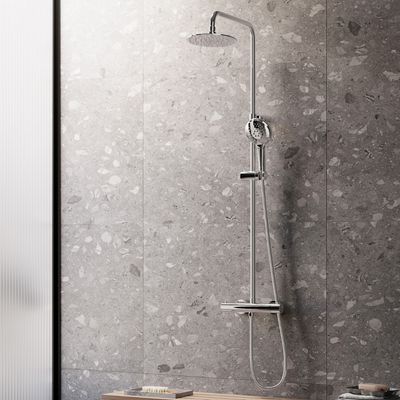 Saniclear Talpa opbouw regendouche chroom 30cm hoofddouche 2 standen handdouche Saniclear Talpa opbouw regendouche chroom 30cm hoofddouche 2 standen handdouche