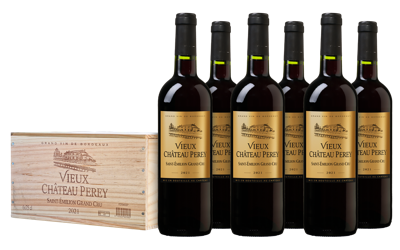 Vieux Chateau Perey Saint-Émilion Grand Cru in wijnkist