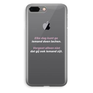 gij zijt ook iemand: iPhone 8 Plus Transparant Hoesje