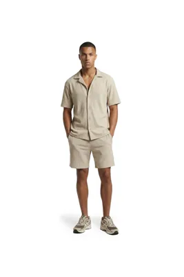 Malelions Ribbed Camp Zomerset Heren Beige - Maat S - Kleur: Beige | Soccerfanshop
