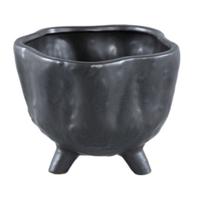 PTMD bloempot ricco l zwart 22 cm | 4 stuks