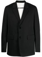 Jil Sander blazer en laine à simple boutonnage - Noir - thumbnail