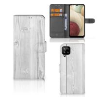 Samsung Galaxy A12 | Book Style Case | White Wood