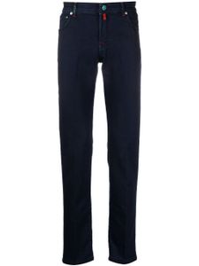 Kiton jean slim à taille basse - Bleu