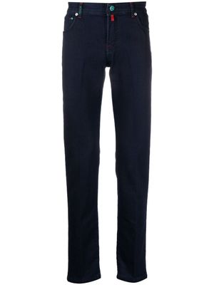Kiton jean slim à taille basse - Bleu
