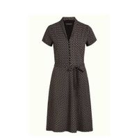 King Louie A-lijn jurk Fresno met all over print en ceintuur zwart - thumbnail