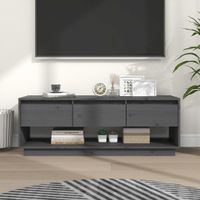 Tv-meubel 110,5x34x40 cm massief grenenhout grijs