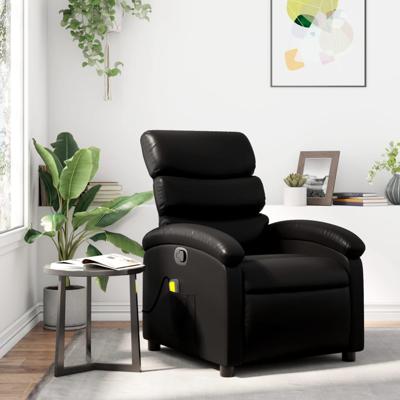 Massagestoel van zwart kunstleer