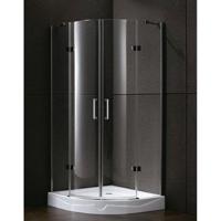 Douchecabine Sanilux Rinna kwartrond met 2 deuren 100x100 cm 6 mm Sanilux