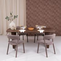 Livingfurn Deens Ovale Eettafel 'Cortez' Mangohout, 200 x 100cm