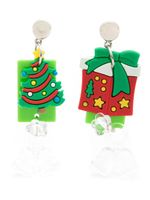 Amir Slama boucles d'oreilles asymétriques Christmas - Vert