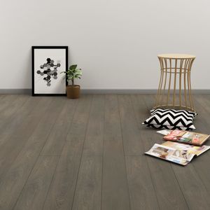 VidaXL Vloerplanken zelfklevend 4,46 m² 3 mm pvc grijs en bruin