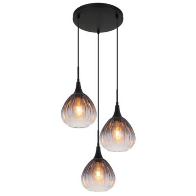 Globo Zwarte hanglampOlsen 3-lichts - 15887-3H