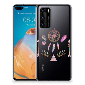 Huawei P40 Telefoonhoesje met Naam Boho Dreamcatcher