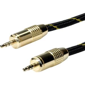 ROLINE GOLD 3,5 mm audio kabel M/M, Retail Blister, 2,5 m