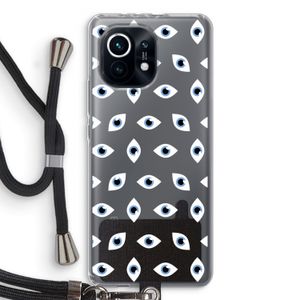 Eyes pattern: Xiaomi Mi 11 Transparant Hoesje met koord