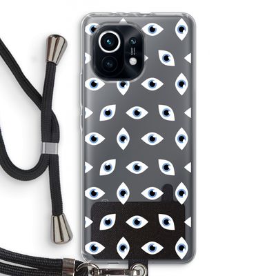 Eyes pattern: Xiaomi Mi 11 Transparant Hoesje met koord
