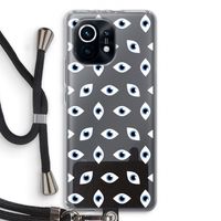 Eyes pattern: Xiaomi Mi 11 Transparant Hoesje met koord