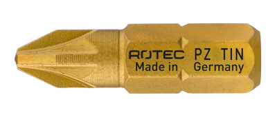 Rotec Schroefbit PZ 2 | L=25 | C6.3 | TiN | 2 stuks - 803.20022