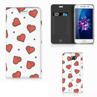 Huawei Y5 2 | Y6 Compact Hoesje met Magneet Hearts - thumbnail