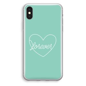 Forever heart pastel: iPhone X Transparant Hoesje