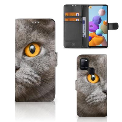 Telefoonhoesje | Met pasjeshouder | Samsung Galaxy A21s Britse Korthaar