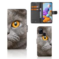 Telefoonhoesje | Met pasjeshouder | Samsung Galaxy A21s Britse Korthaar