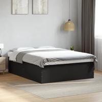 Bedframe bewerkt hout zwart 150x200 cm