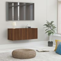 Tv-meubel 80x30x30 cm bewerkt hout bruineikenkleurig