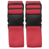 2x stuks kofferriemen / bagageriemen 180 cm rood - thumbnail