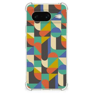 Google Pixel 8 Doorzichtige Silicone Hoesje Funky Retro