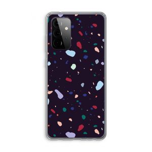 Dark Rounded Terrazzo: Samsung Galaxy A72 Transparant Hoesje