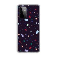 Dark Rounded Terrazzo: Samsung Galaxy A72 Transparant Hoesje