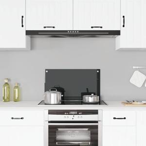VidaXL Spatscherm keuken 70x40 cm gehard glas zwart