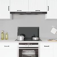 VidaXL Spatscherm keuken 70x40 cm gehard glas zwart
