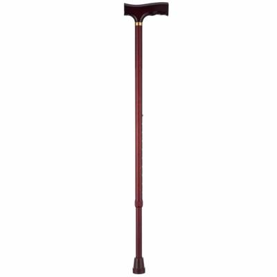 Wandelstok aluminium | Kleur: Mahonie | Wandelstokken | Met houten handvat | PR30090-E