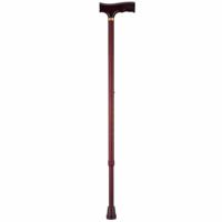 Wandelstok aluminium | Kleur: Mahonie | Wandelstokken | Met houten handvat | PR30090-E