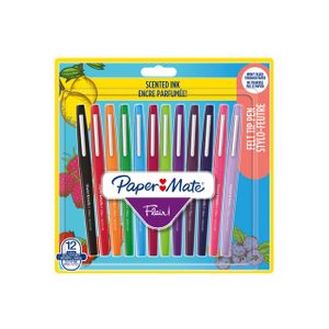 Fineliner Paper Mate Flair met geur blister ÃƒÆ' 12 kleuren