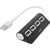Hama USB 2.0-hub 4 poorten Zwart - thumbnail